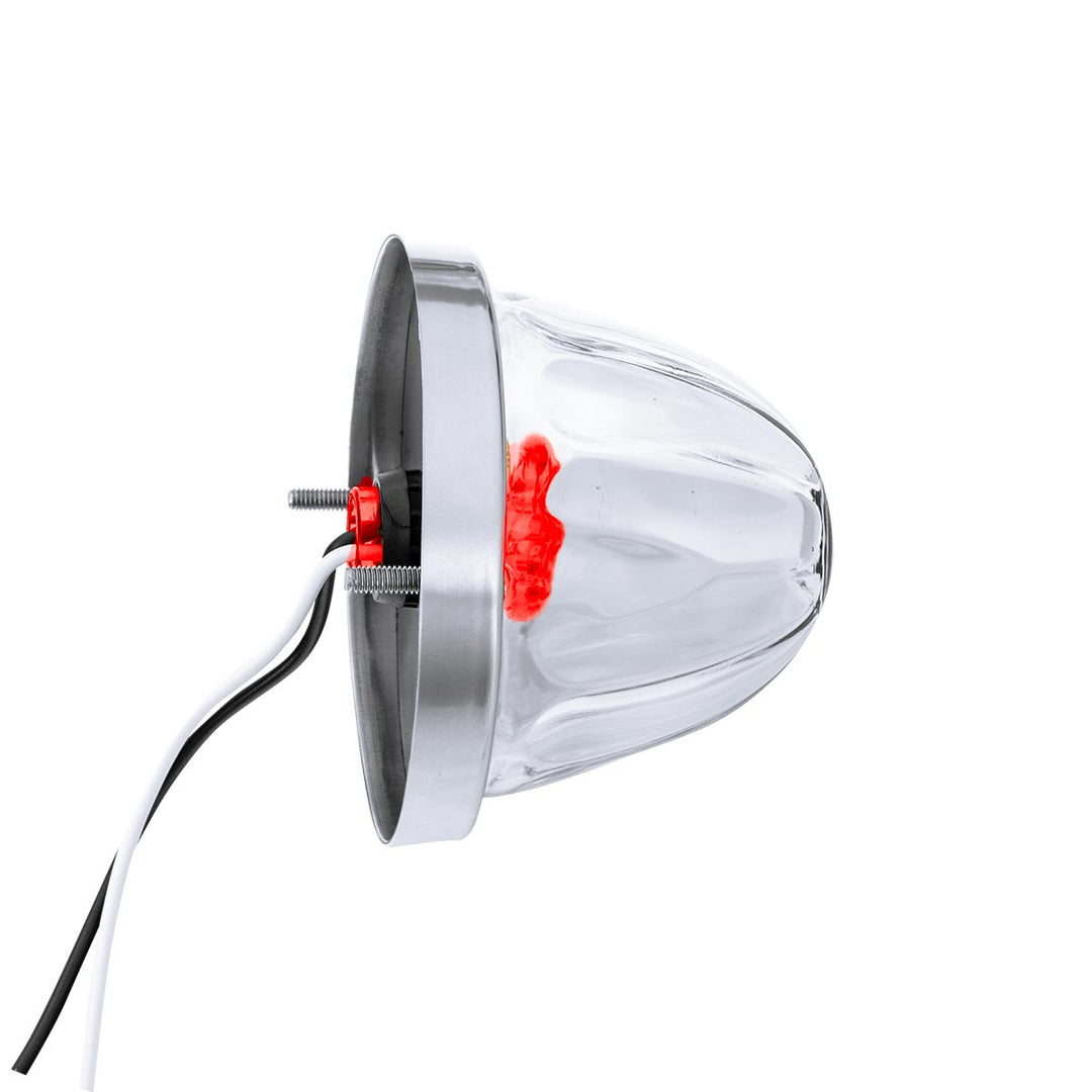 Glass Watermelon Light Kit With LED Light - Red LED/Clear Lens