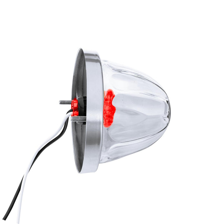 Glass Watermelon Light Kit With LED Light - Red LED/Clear Lens