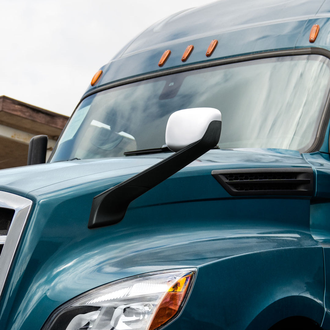 Chrome Plastic Hood Mirror Cover For 2018-2025 Freightliner Cascadia - Driver
