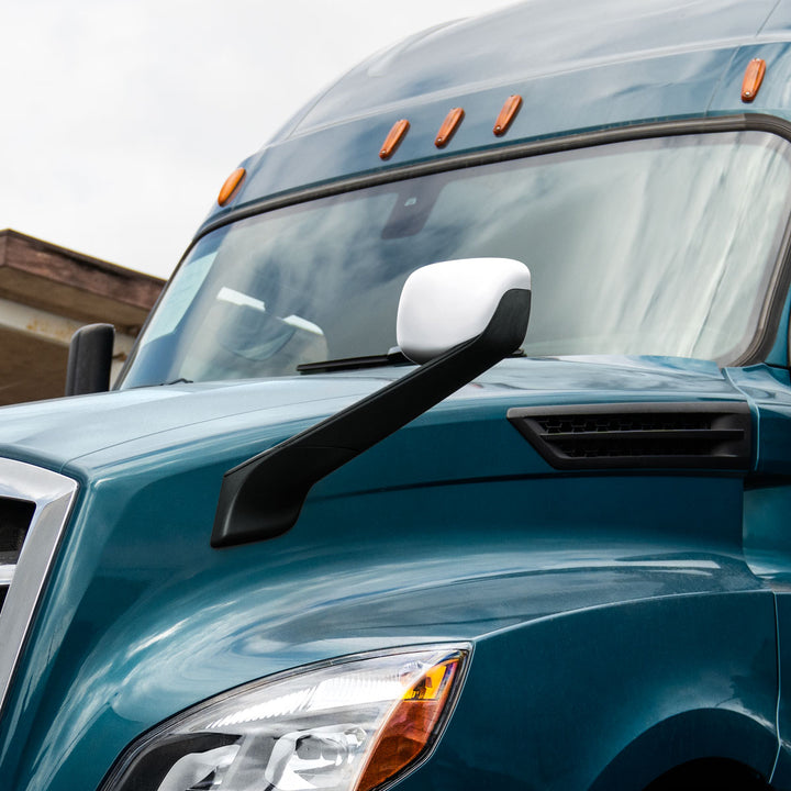 Chrome Plastic Hood Mirror Cover For 2018-2025 Freightliner Cascadia - Driver