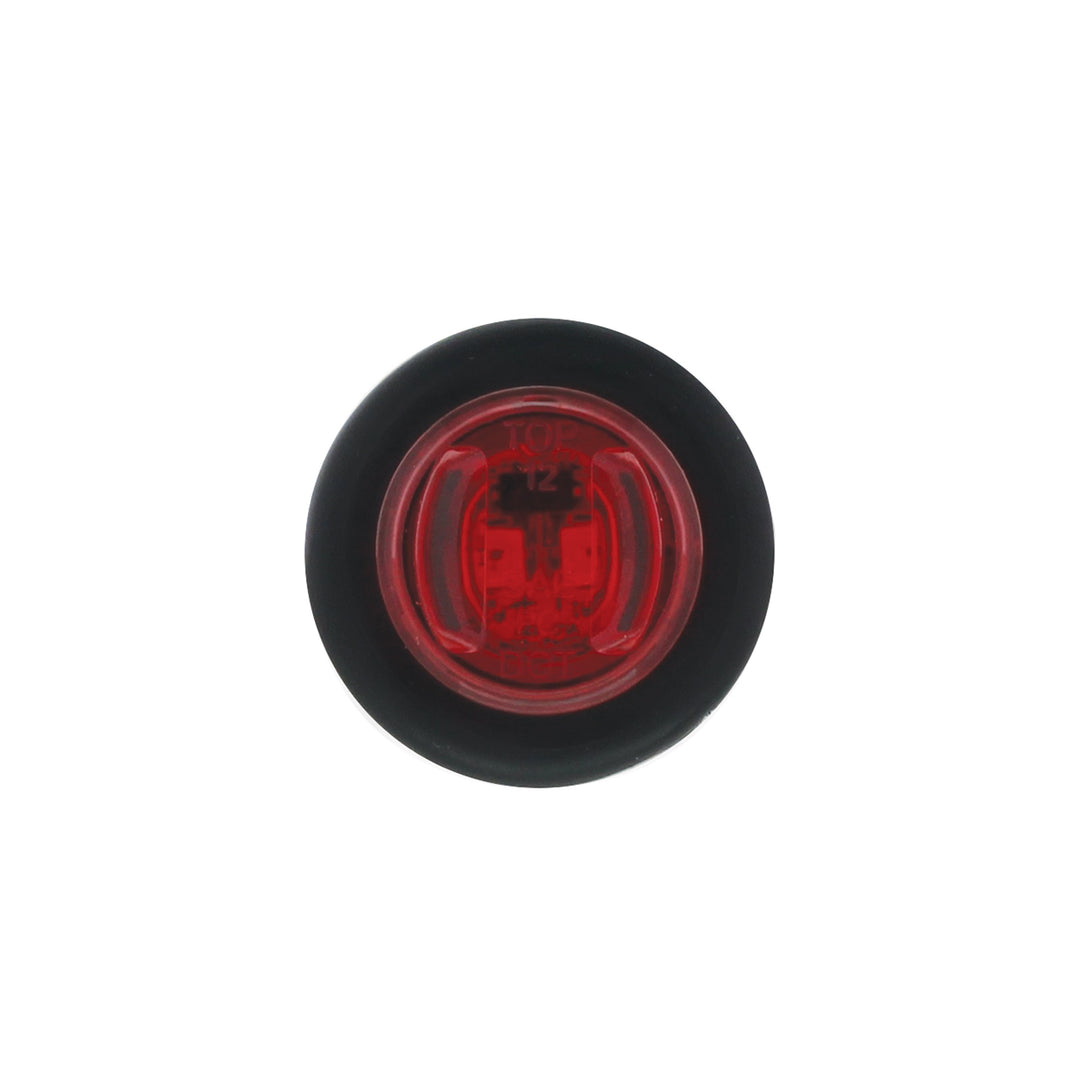 2 LED 3/4" Mini Light (Clearance/Marker) With Rubber Grommet - Red LED/Red Lens (Bulk)