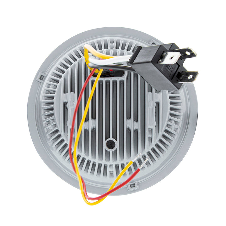 ULTRALIT - LED 5-3/4" Round Headlight With 60 LED Dual Color Light Bar, Amber &amp; White LED - Low Beam