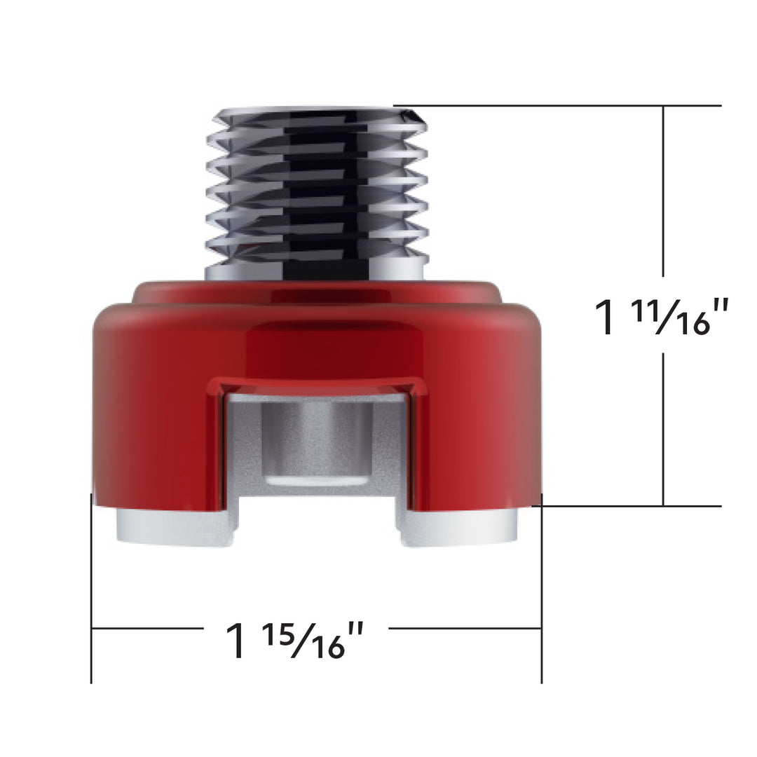 M30 x 3.5 Thread-On Shift Knob Mounting Adapter For Eaton Fuller Style 13/15/18 Shifter - Candy Red