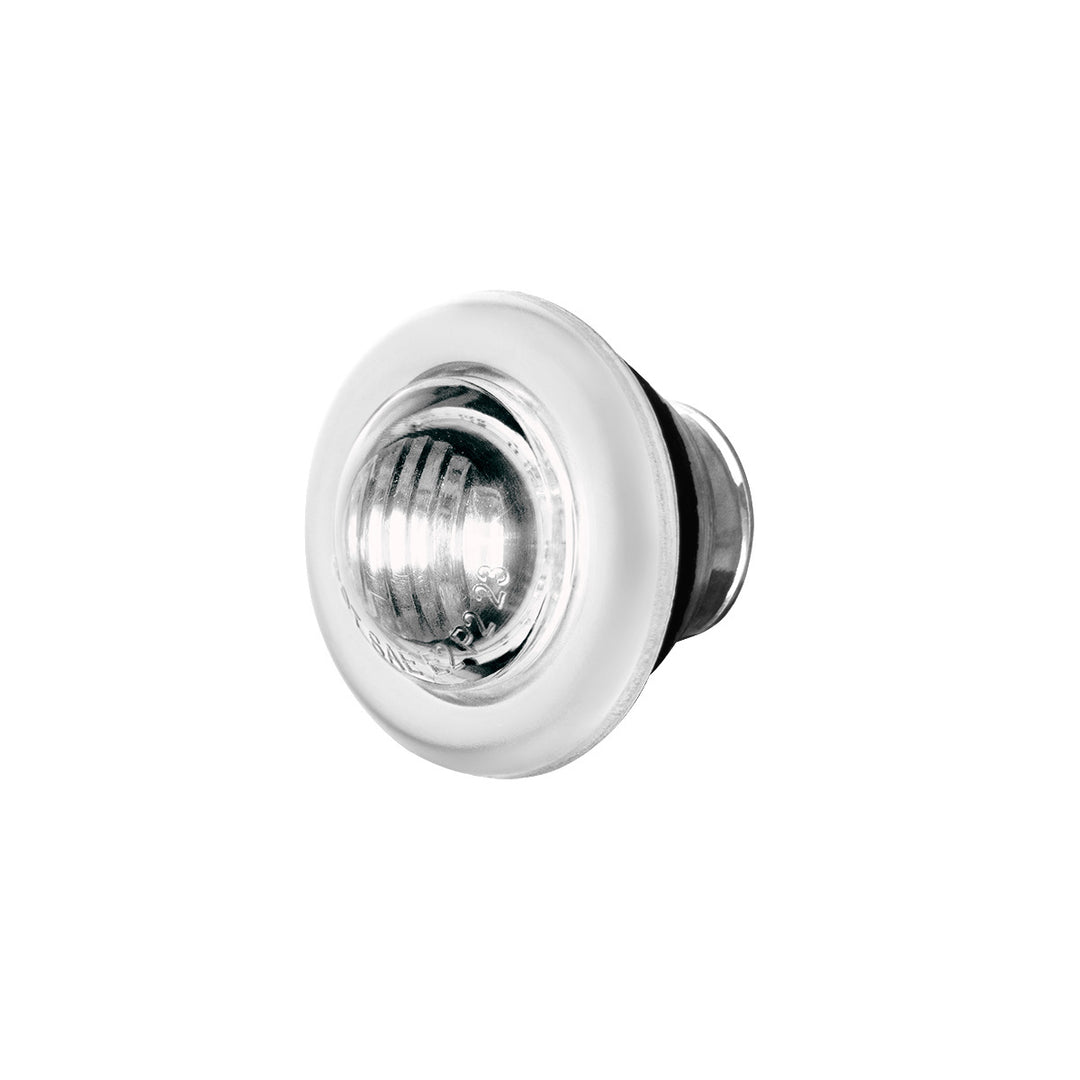 2 LED 3/4" Mini Dual Function Double Fury Light (Clearance/Marker) - Amber &amp; White LED/Clear Lens