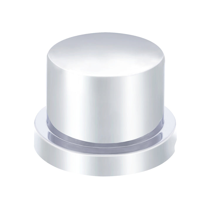 3/4" x 5/8" Chrome Plastic Flat Top Nut Cover - Push-On (Bulk)
