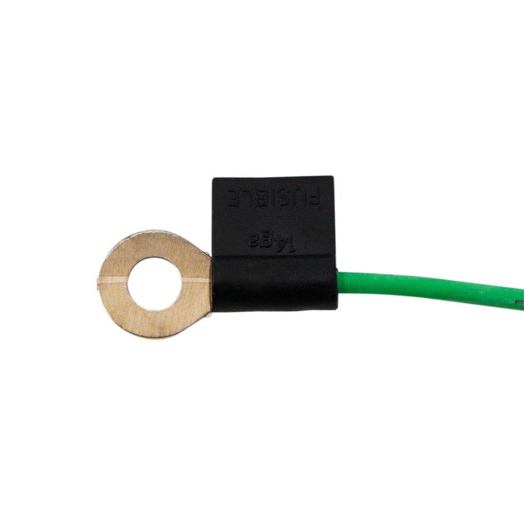 Fusible Link Wire - 14 AWG, Green w/ 5/16" Stud, (1) 10.5" Pc.