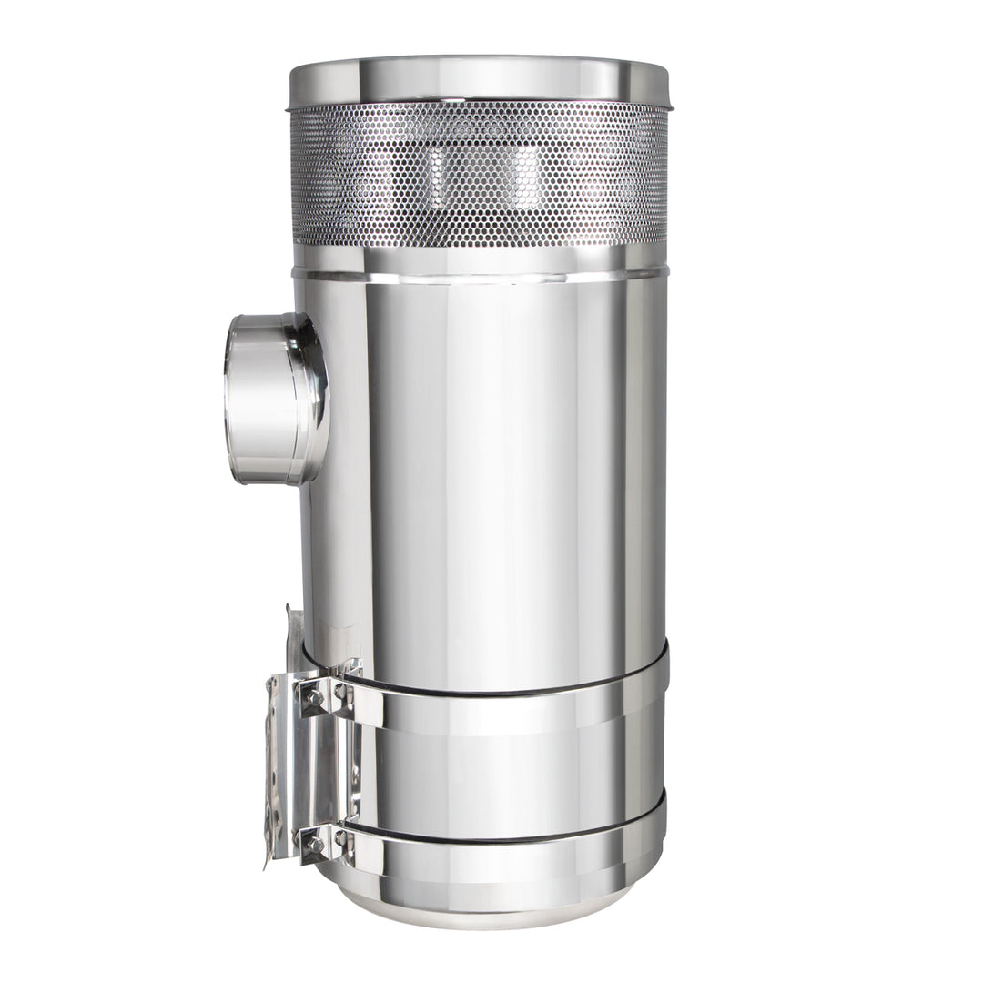 15" Stainless Air Cleaner Kit With Brackets For Peterbilt