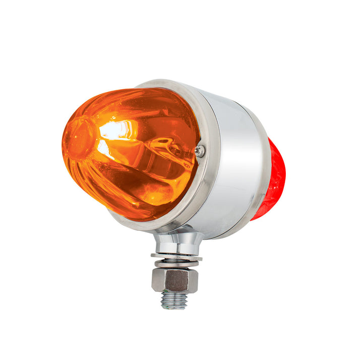 UltraBurst Chrome Double Face Glass Watermelon Light - Amber &amp; Red LED/Amber &amp; Red Lens