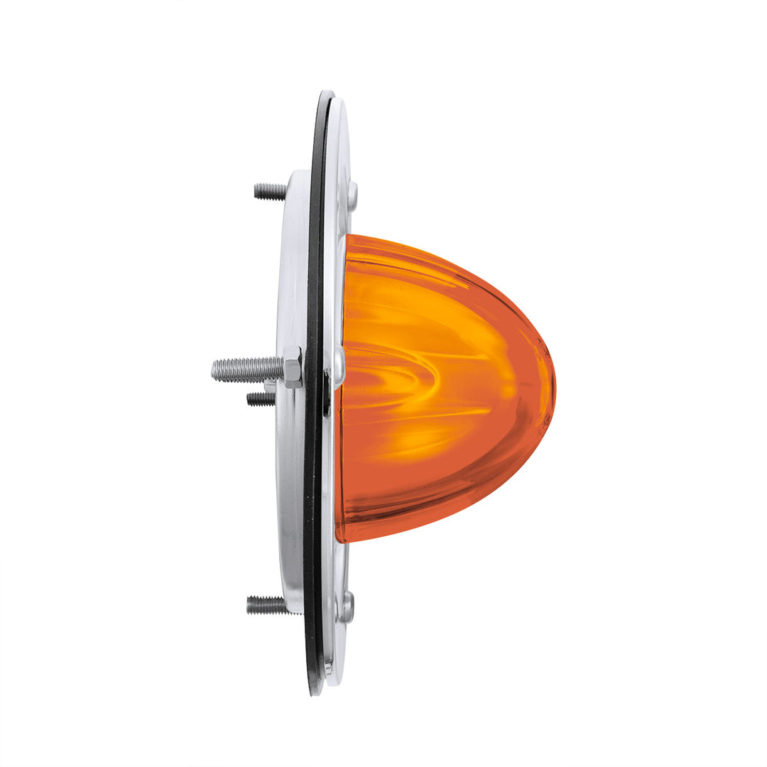 9 LED Dual Function GloLight Watermelon Sleeper Bunk Kit With 304 Stainless Steel Bezel - Amber LED/Amber Lens