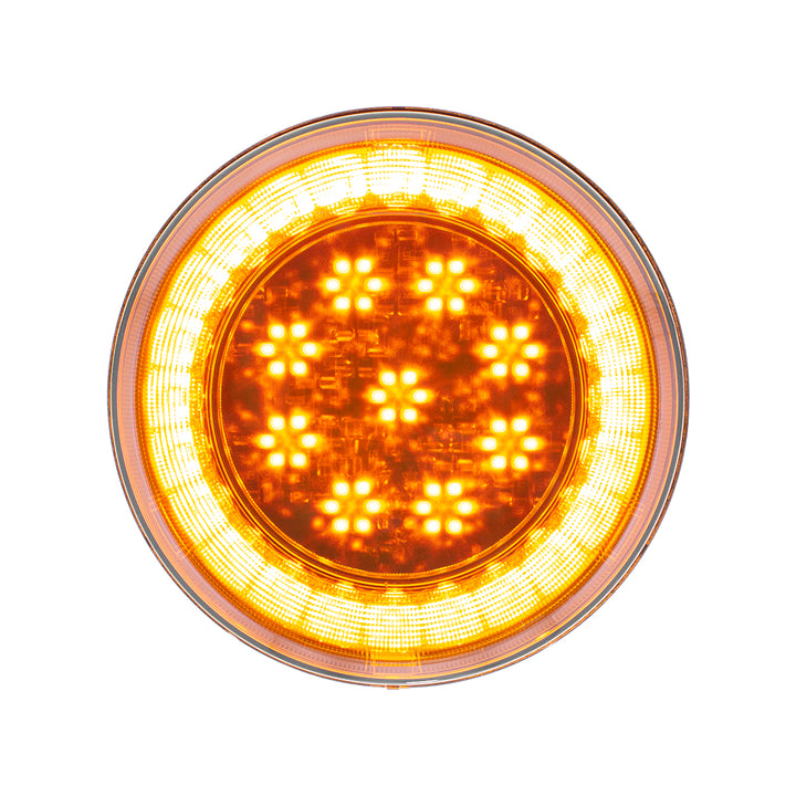 33 LED 4" Round Lumos Light S - Series (Turn Signal) - Amber LED/Amber Lens