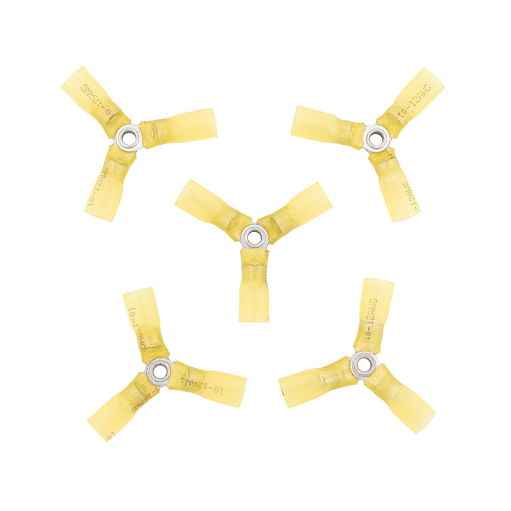 12-10 AWG 3 - Way (Y) CS Heat Shrink Connector - Yellow (5-Pack)