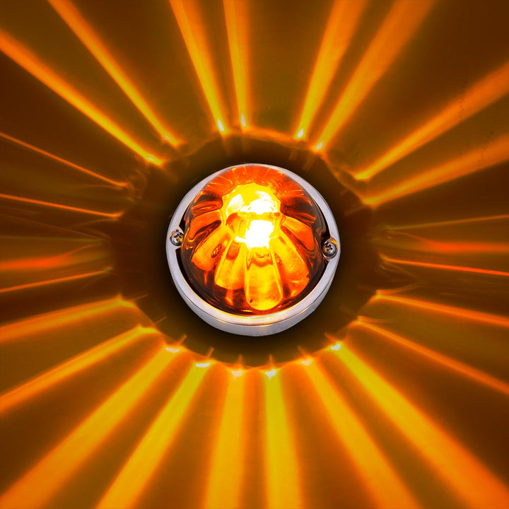 UltraBurst Glass Watermelon Light Flush Mount Kit - Amber LED/Dark Amber Lens