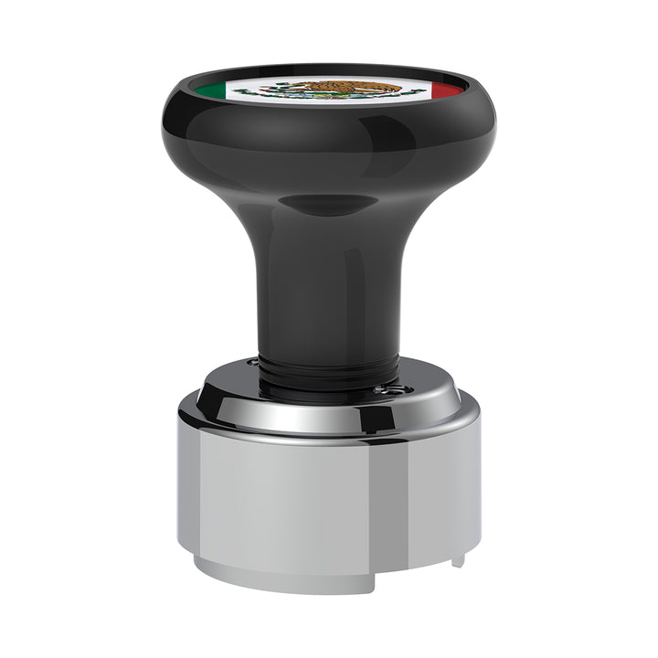 Thread-On Gearshift Knob With 9/10 Speed Adapter &amp; Mexico Flag Sticker - Black
