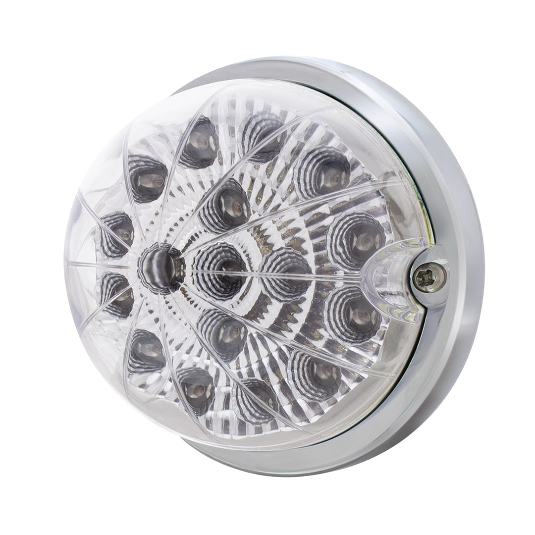 17 LED Dual Function Watermelon Clear Reflector Flush Mount Kit - Red LED/Clear Lens