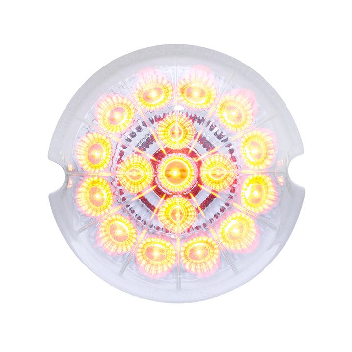 17 LED Dual Function Reflector Cab Light - Amber LED/Clear Lens
