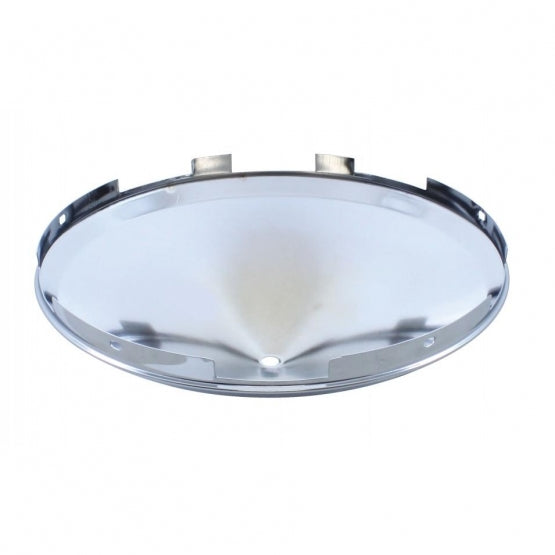 6 Uneven Notched Stainless Front Hubcap With 3 Bar Spinner - 7/16" Lip