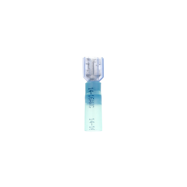 16-14 AWG .250 Tab CS Fully Insulated Heat Shrink FM Disconnect - Blue (10-Pack)