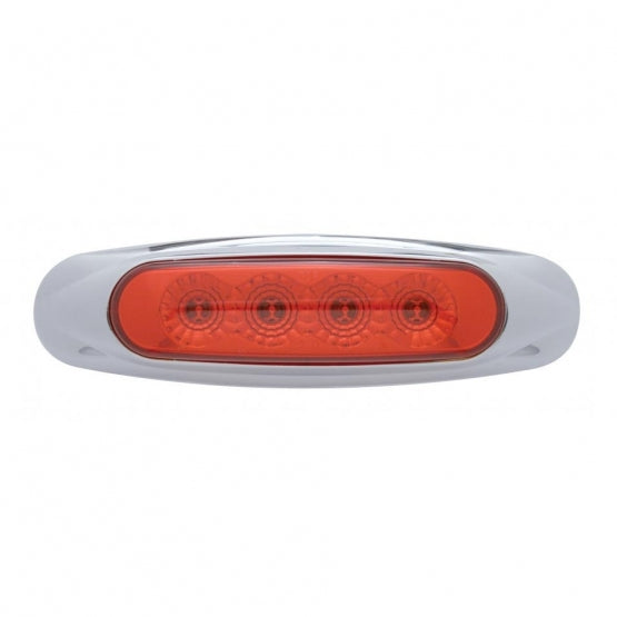4 LED Reflector Light (Clearance/Marker) - Red LED/Red Lens (Bulk)