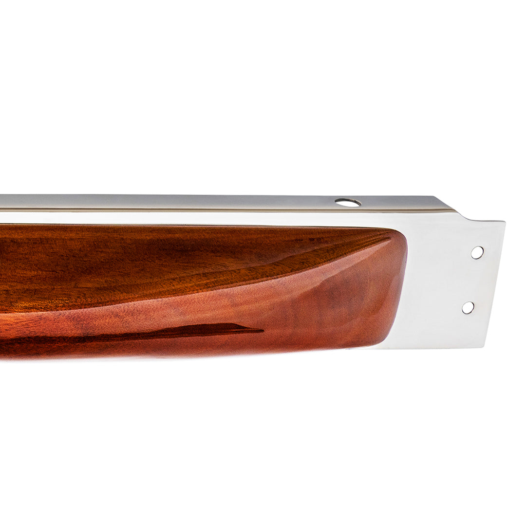 Wood Armrest With Stainless Steel Window Sill Mounting Plate For 2003-2005 Peterbilt