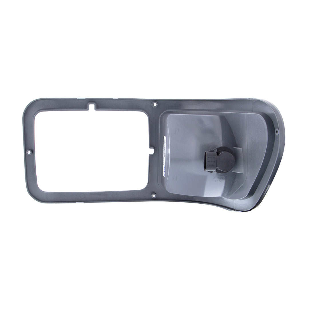 Gray Plastic Headlight Bezel With Parking Light For 2000-2015 Ford F-650/F-750 - Passenger