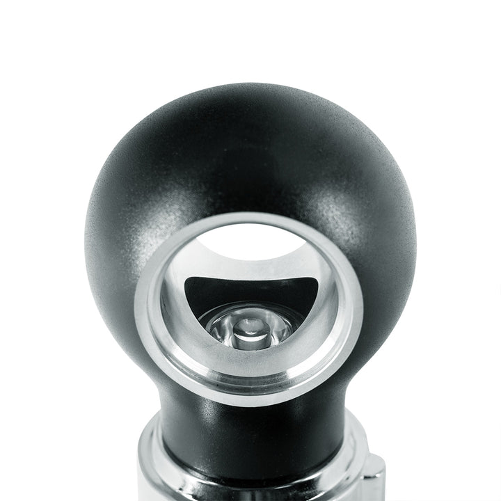 Thread-On Matte Black Charlotte Style Gearshift Knob With LED 13/15/18 Speed Adapter - Green LED