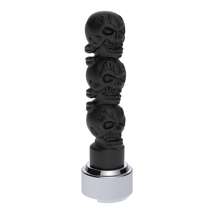 Thread-On 3 - Skulls Gearshift Knob With Adapter For Eaton - Fuller 9/10 Speed Shifter - Matte Black