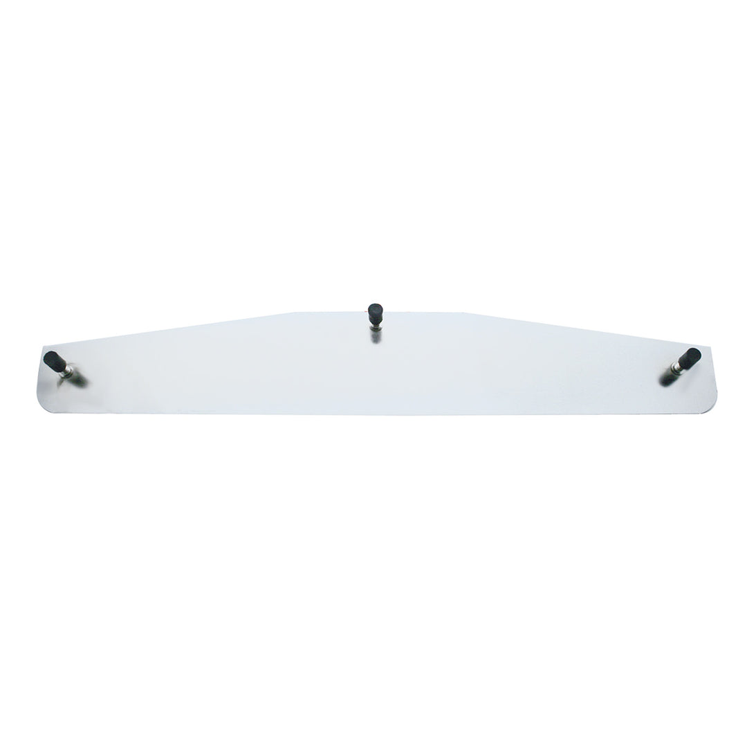 4" x 24" Chrome Standard Bottom Mud Flap Plate - Welded Stud (Card of 2)