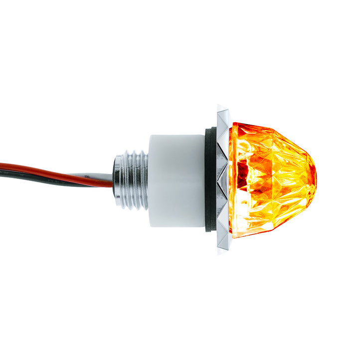 2 LED Dual Function Mini Crystal Watermelon Light (Clearance/Marker) - Amber LED/Clear Lens