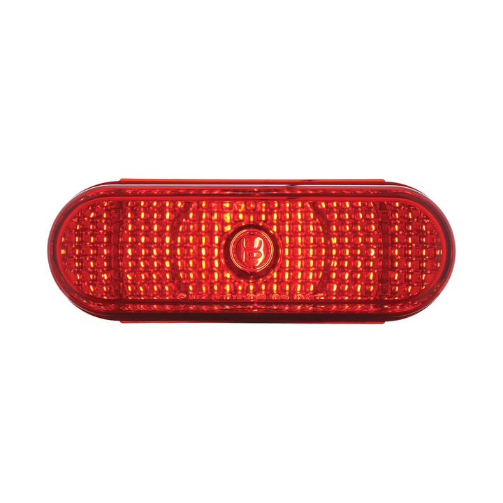 Oval Crystal Light (Stop, Turn &amp; Tail) - Red Lens (Bulk)