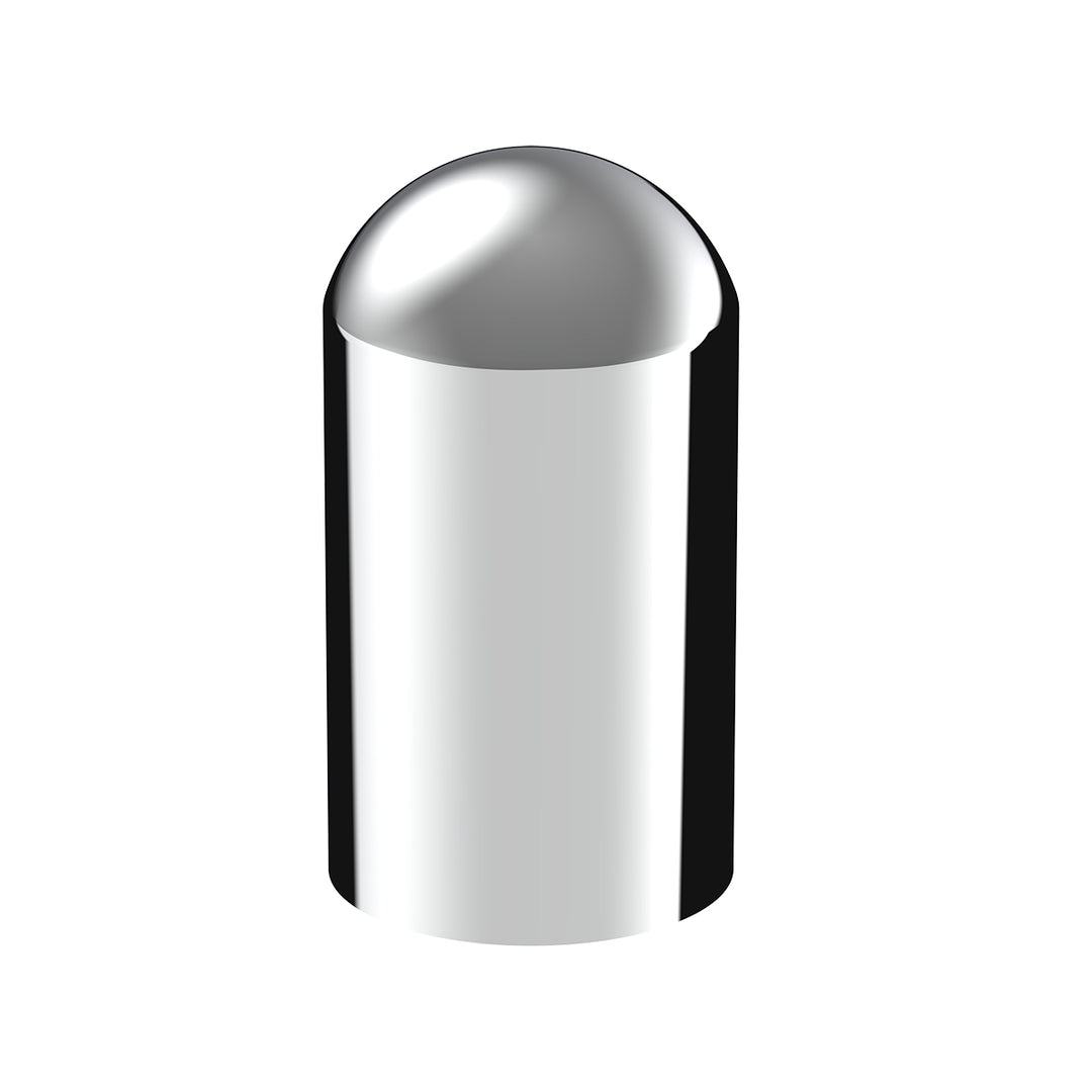 33mm x 3-3/4" Chrome Plastic Dome Nut Covers - Thread-On (10-Pack)