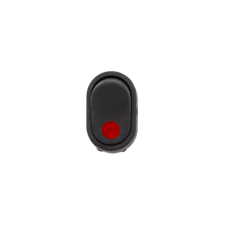 Red Illum Oval Rocker 16 Amp 12V On/Off 1/2" Dia. 1 Pc.