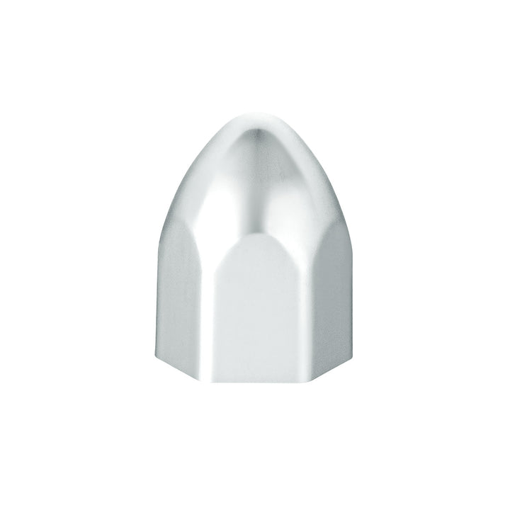 9/16" x 15/16" Chrome Plastic Bullet Nut Covers - Push-On (10-Pack)