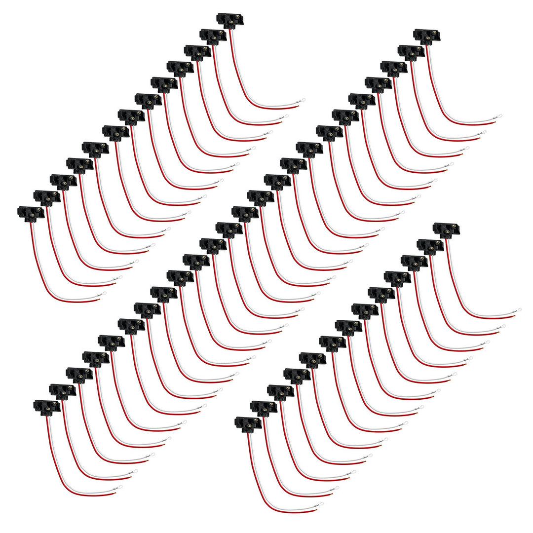 2 Wire Pigtail With 2 Prong Right Angle Plug - 12" Lead (50-Pack)