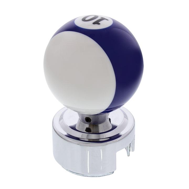 Number 10 Pool Ball Gearshift Knob For 13/15/18 Speed Eaton Style Shifters