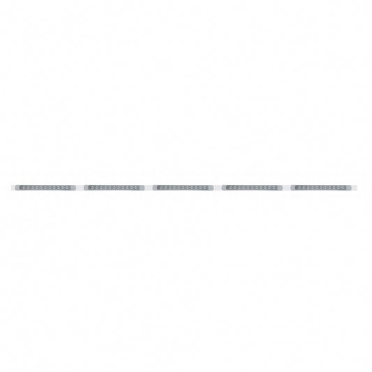 94" Stainless Light Bracket With 5X 11 LED 17" Light Bars & Bezels - Red LED/Clear Lens