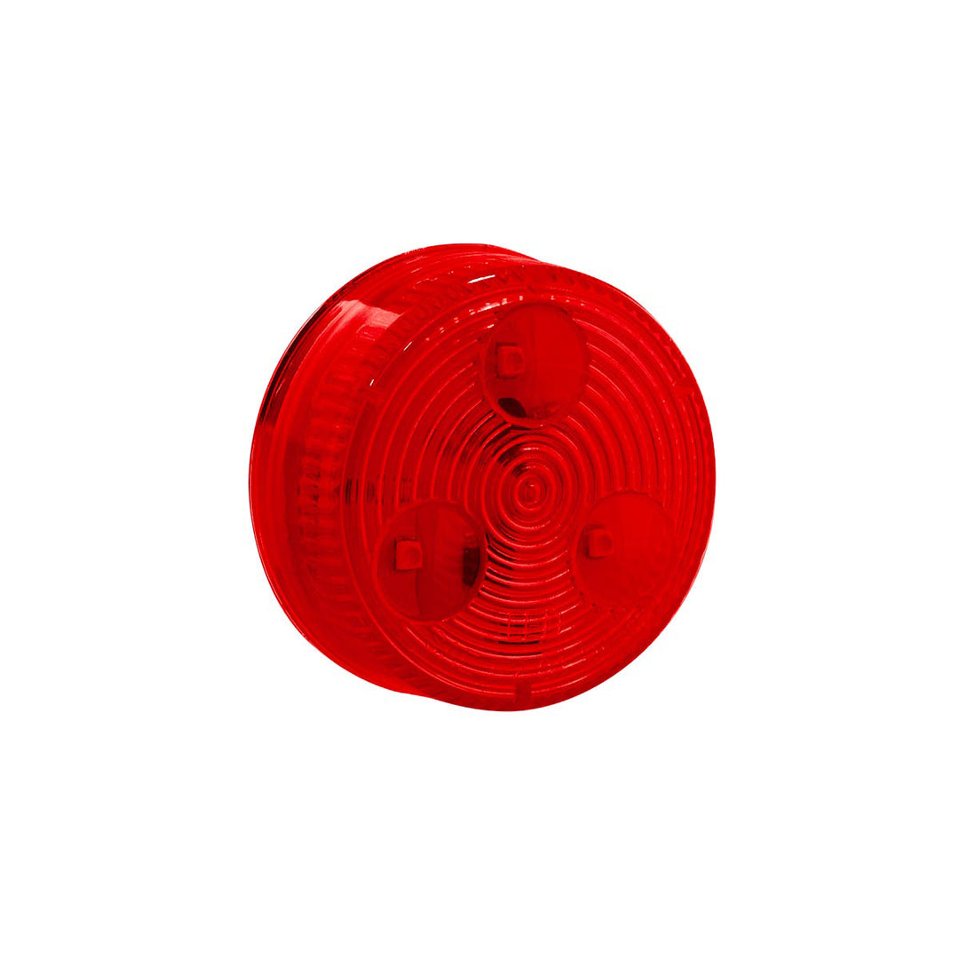 3 LED 2" Round Low Profile Light (Clearance/Marker) - Red LED/Lens (Bulk)