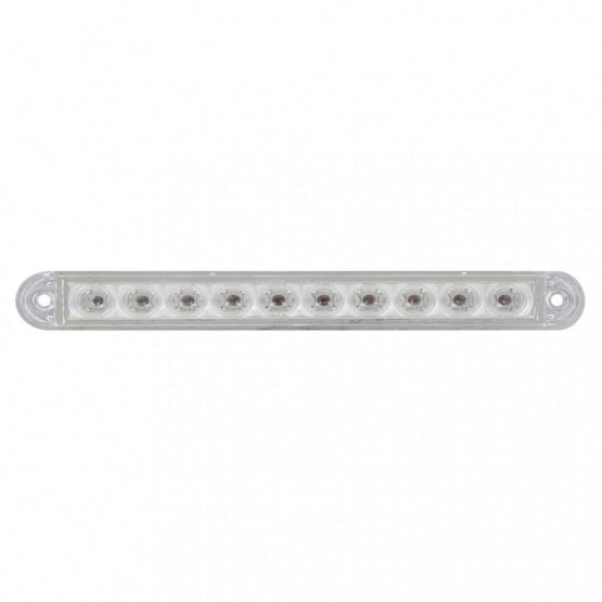 10 LED 6-1/2" Turn Signal Light Bar - Amber LED/Clear Lens (Bulk)