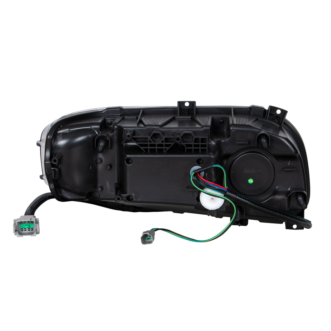 Blackout LED Headlight With LED Turn &amp; Position Light Bar For 2008-2023 Peterbilt 389 - Driver