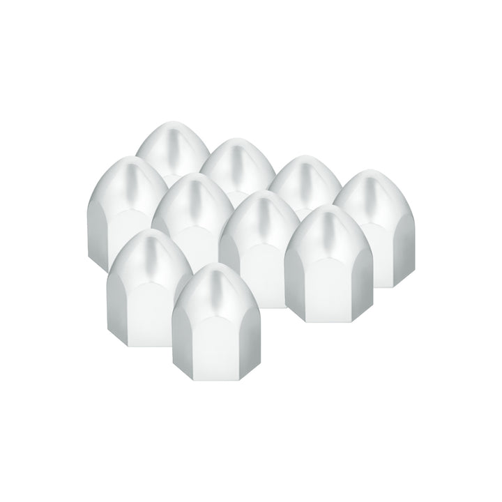 1" x 1 5/8" Chrome Plastic Bullet Nut Cover - Push-On (10 Pack)