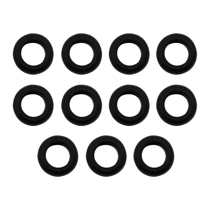 1/2" Mounting Hole Black Vinyl Grommet (11-Pack)