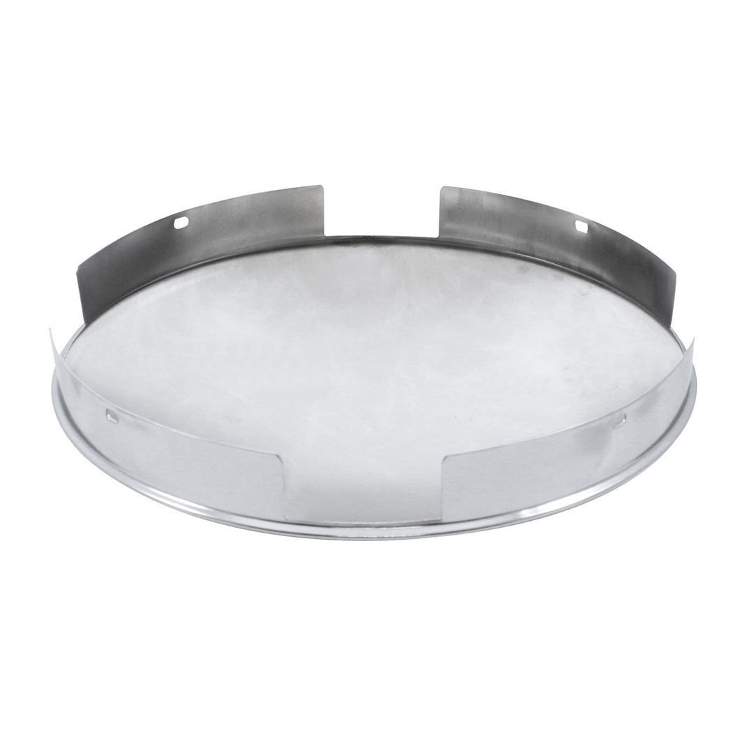 4 Even Notched Stainless Steel Dome Front Hubcap - 1" Lip