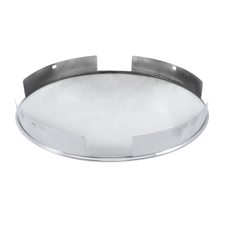 4 Even Notched Stainless Steel Dome Front Hubcap - 1" Lip