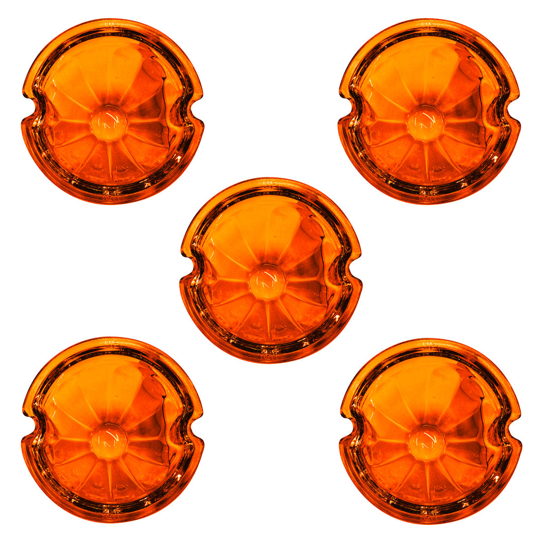 Watermelon Glass Marker Light Lens - Amber (5 Pcs)