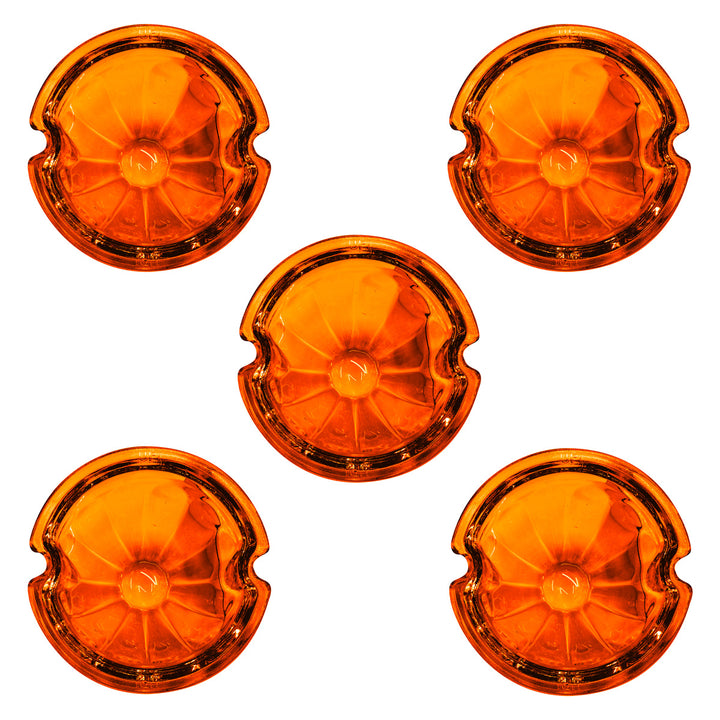 Watermelon Glass Marker Light Lens - Amber (5 Pcs)
