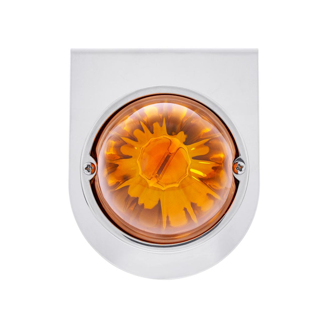 UltraBurst Glass Watermelon Light With Stainless Steel Light Bracket Kit - Amber LED/Amber Lens