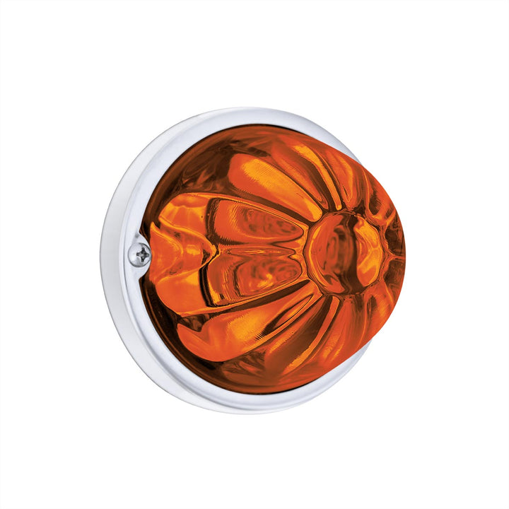 Glass Watermelon Light Kit With 4 LED Light - Amber LED/Dark Amber Lens