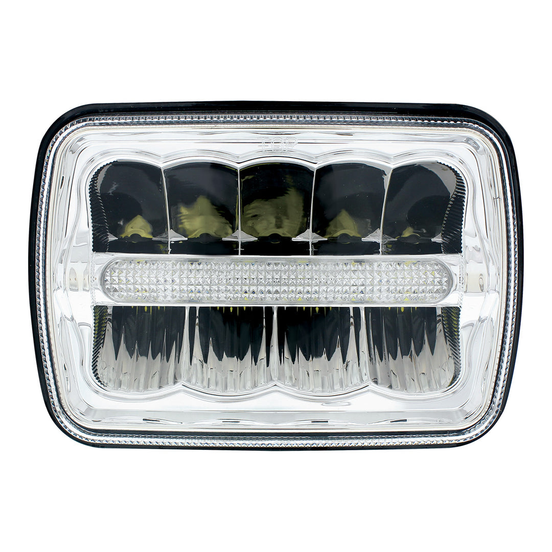 ULTRALIT - 9 High Power LED 5" x 7`" Rectangular Light With White Position Light Bar