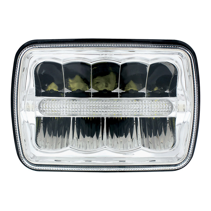 ULTRALIT - 9 High Power LED 5" x 7`" Rectangular Light With White Position Light Bar