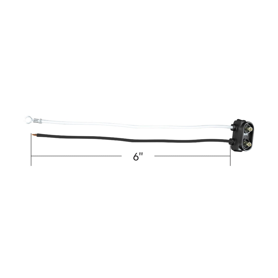 2 Wire Pigtail With 2 Prong Plug - 6" Lead (20 Pcs)