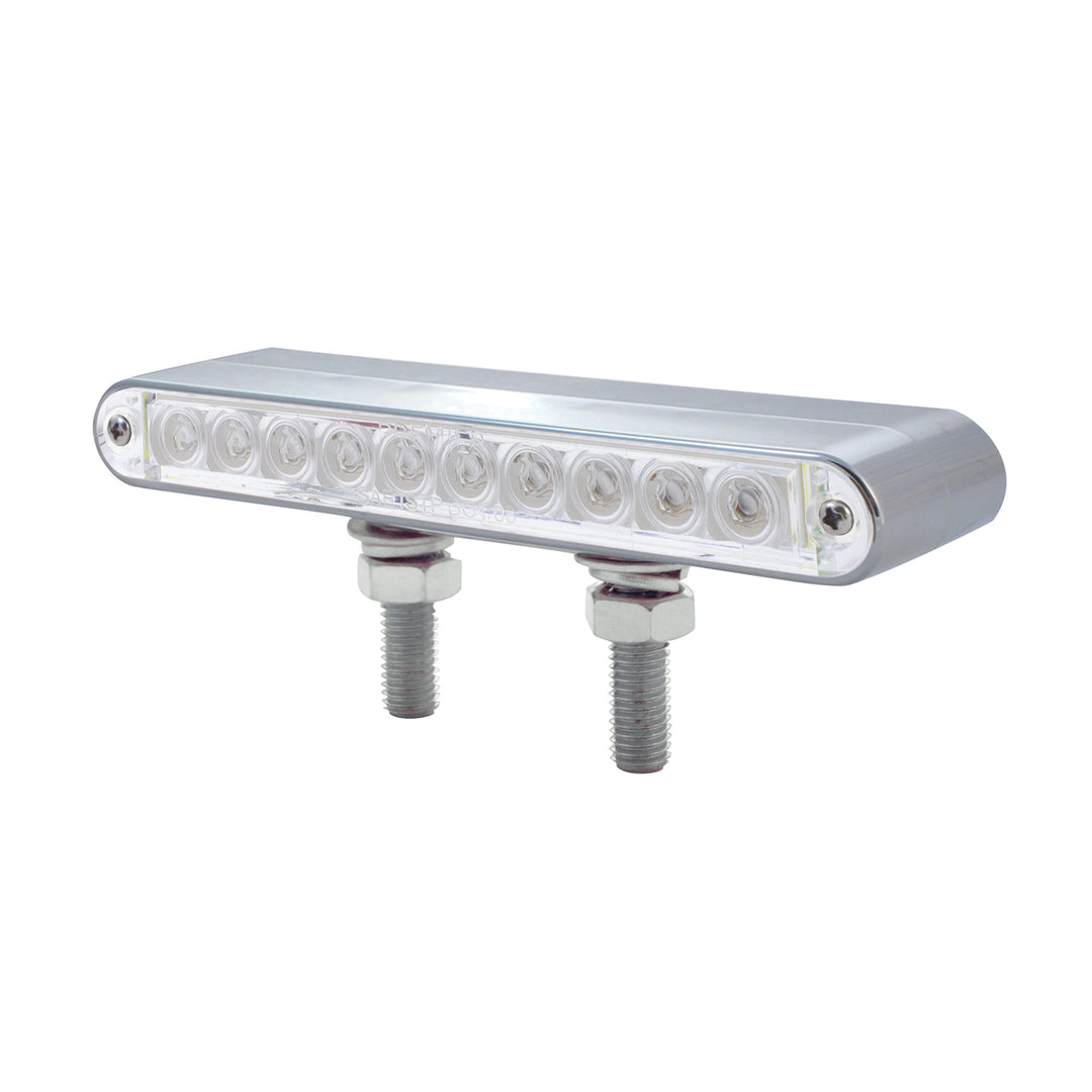 20 LED 6-1/2" Double Face Light Bar - Amber &amp; Red LED/Clear Lens